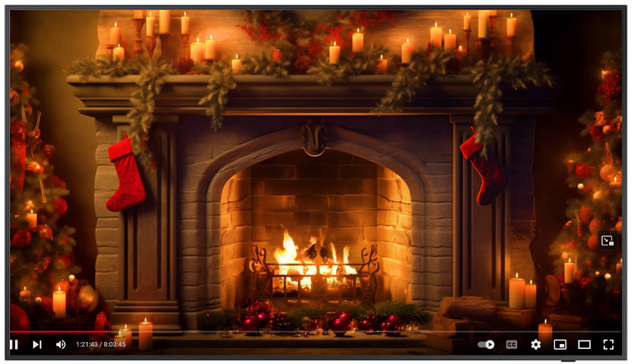 Samsung Frame TV - Smart Yule Log experience at Christmas